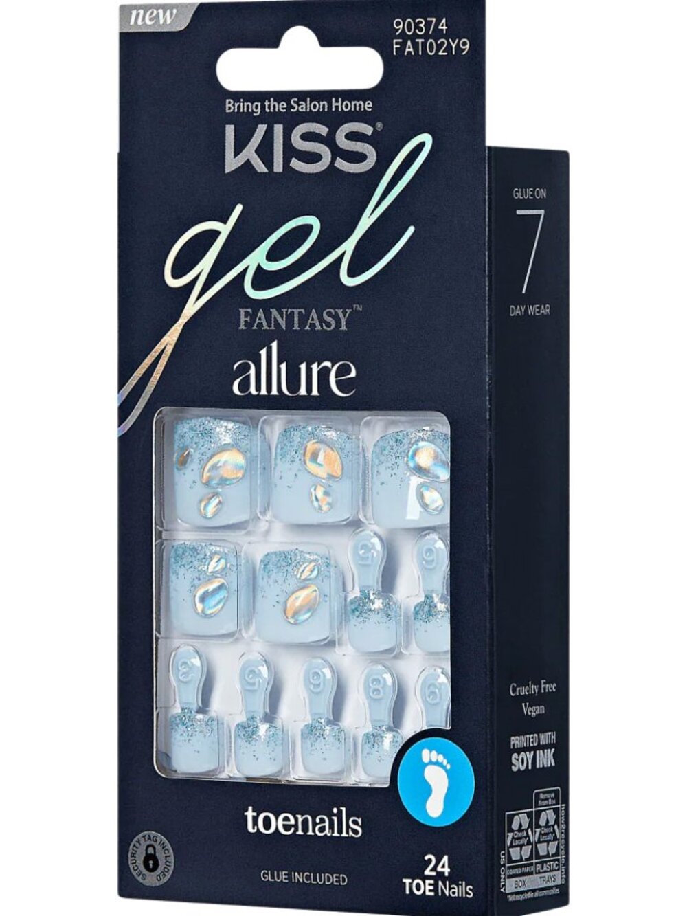Kiss Gel Fantasy Allure Toenails - Intimate